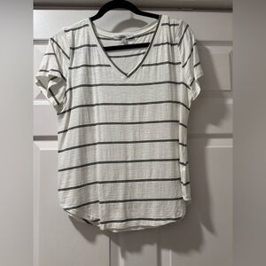 Striped V-Neck Women's Top